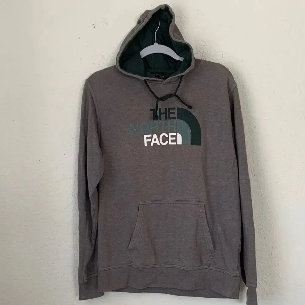 The North Face Men's Gray Hoodie Pockets Size M